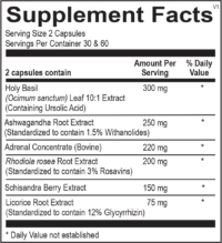 Adrenal Adapt Supplement Facts